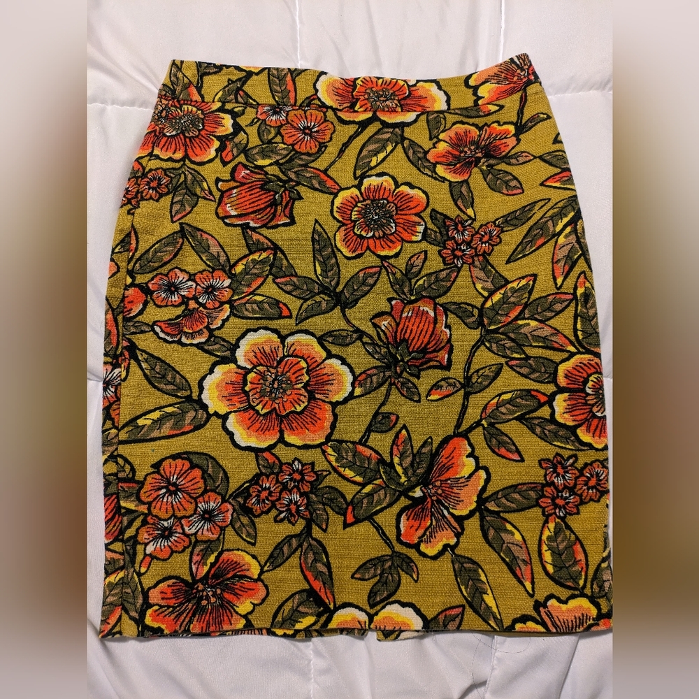 Loft floral pencil skirt